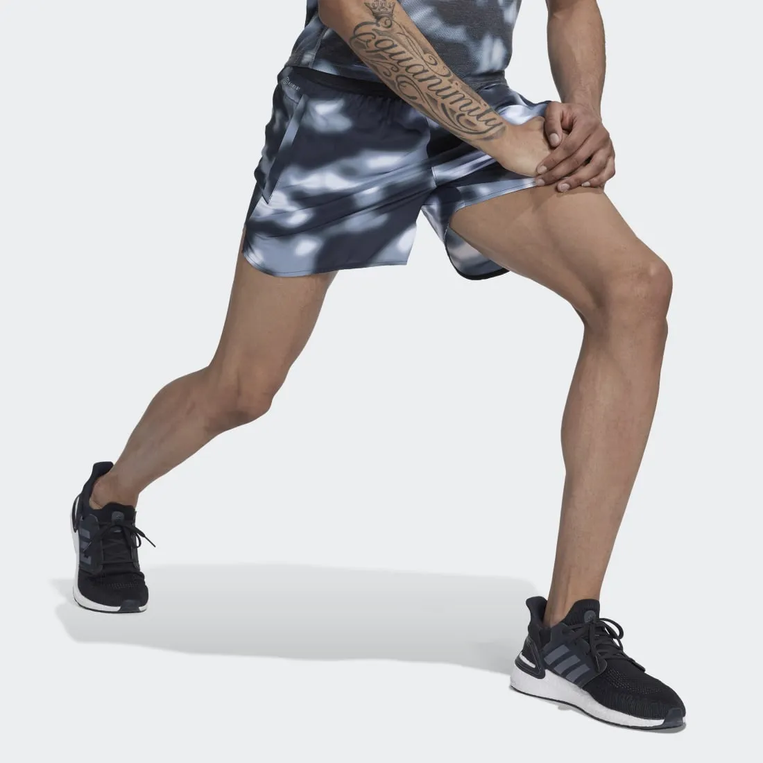 adidas Run Icons Logo Graphic AOP Men's Shorts