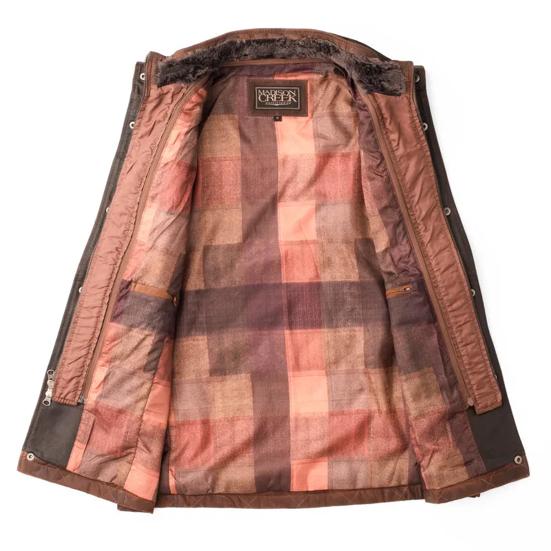 BEAVER CREEK LEATHER VEST - BOURBON