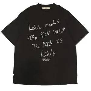 Birds "Love Feels Like Pain" Black Ultra-Premium Oversized S/S Box T-Shirt