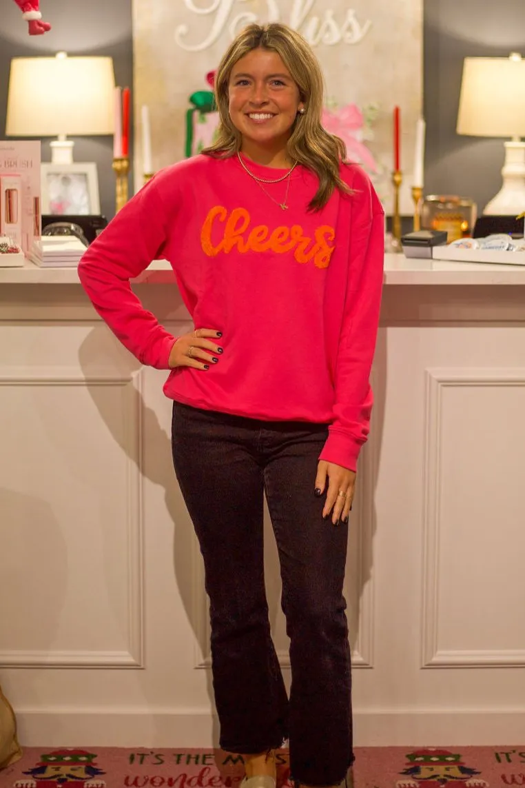 Bright Pink Cheers Sweatshirt