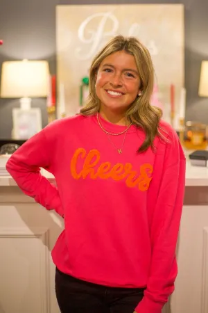 Bright Pink Cheers Sweatshirt