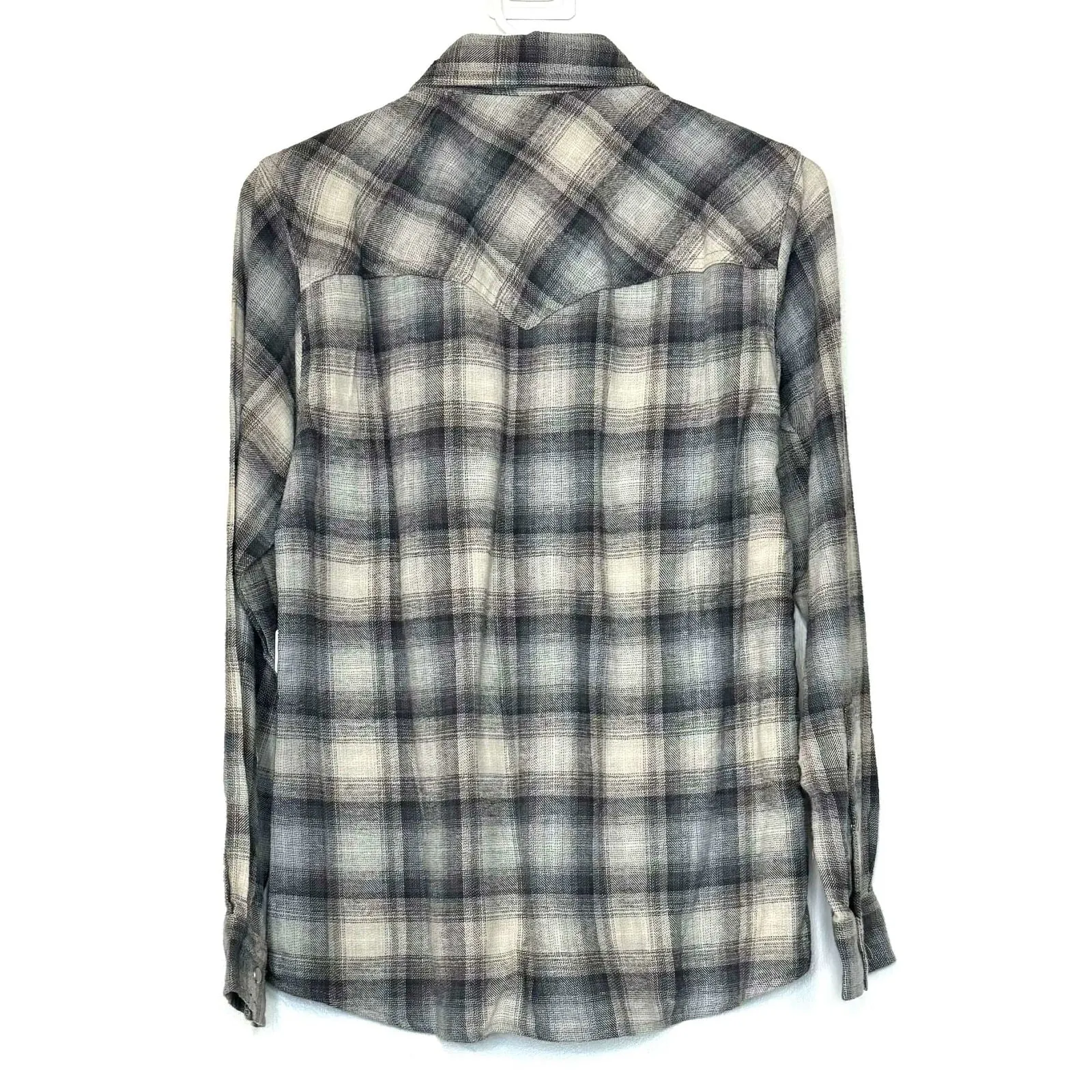 Canyon Guide Outfitters | Womens Dolly Flannel Long Sleeve Snap Shirt | Color: Gray | Size: S | NWT