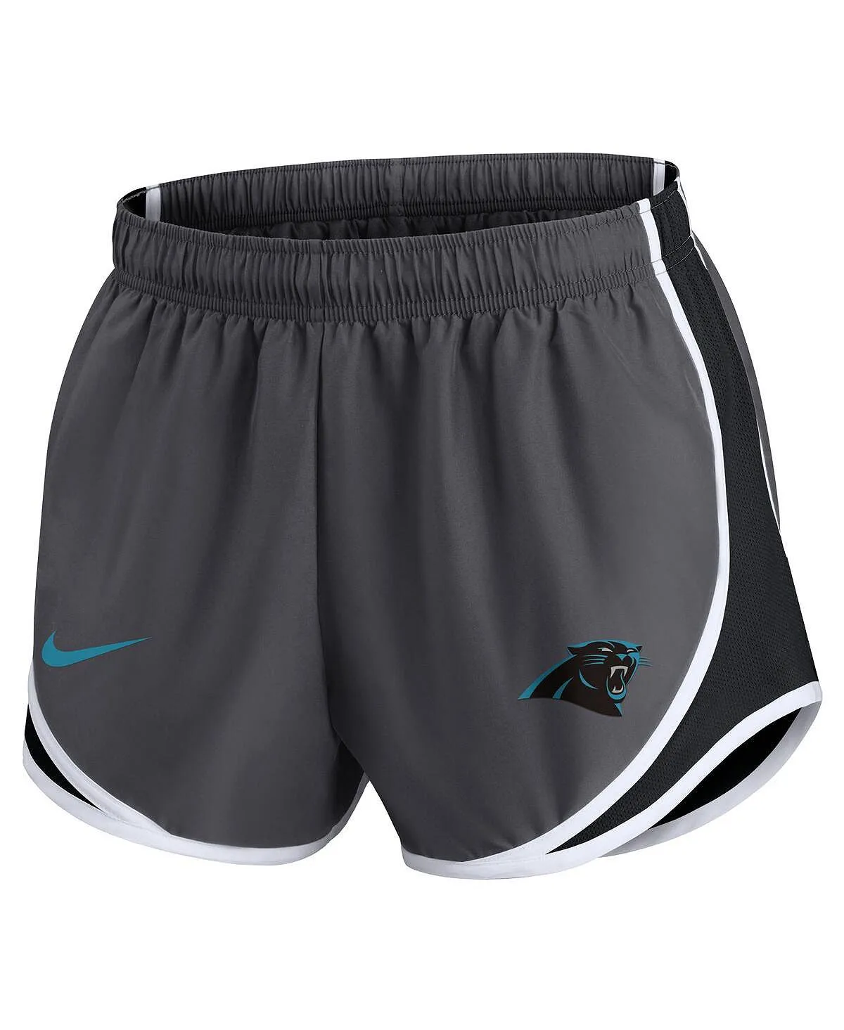 Carolina Panthers Logo Performance Tempo Nike Women's Charcoal Shorts Multi