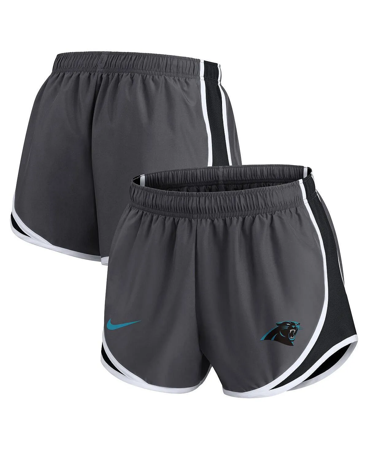 Carolina Panthers Logo Performance Tempo Nike Women's Charcoal Shorts Multi