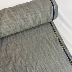 Charcoal fine check 100% superfine 120’s merino wool suiting