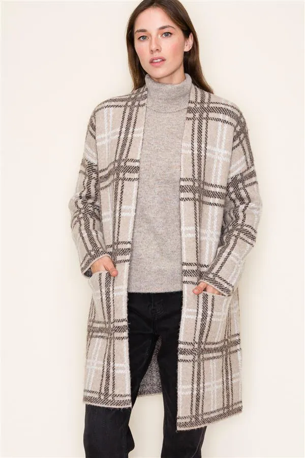 Checked Cardigan Jackets - 2 Colors!