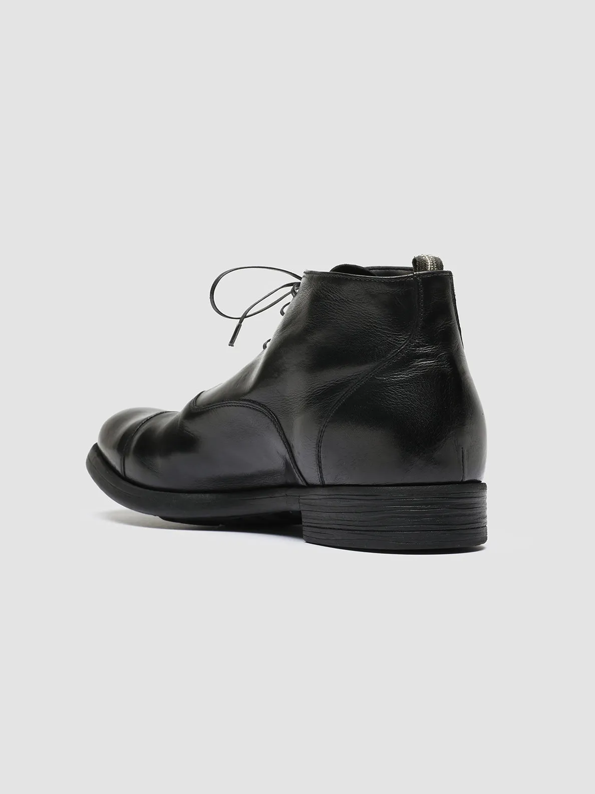 CHRONICLE 057 - Black Leather Lace Up Boots