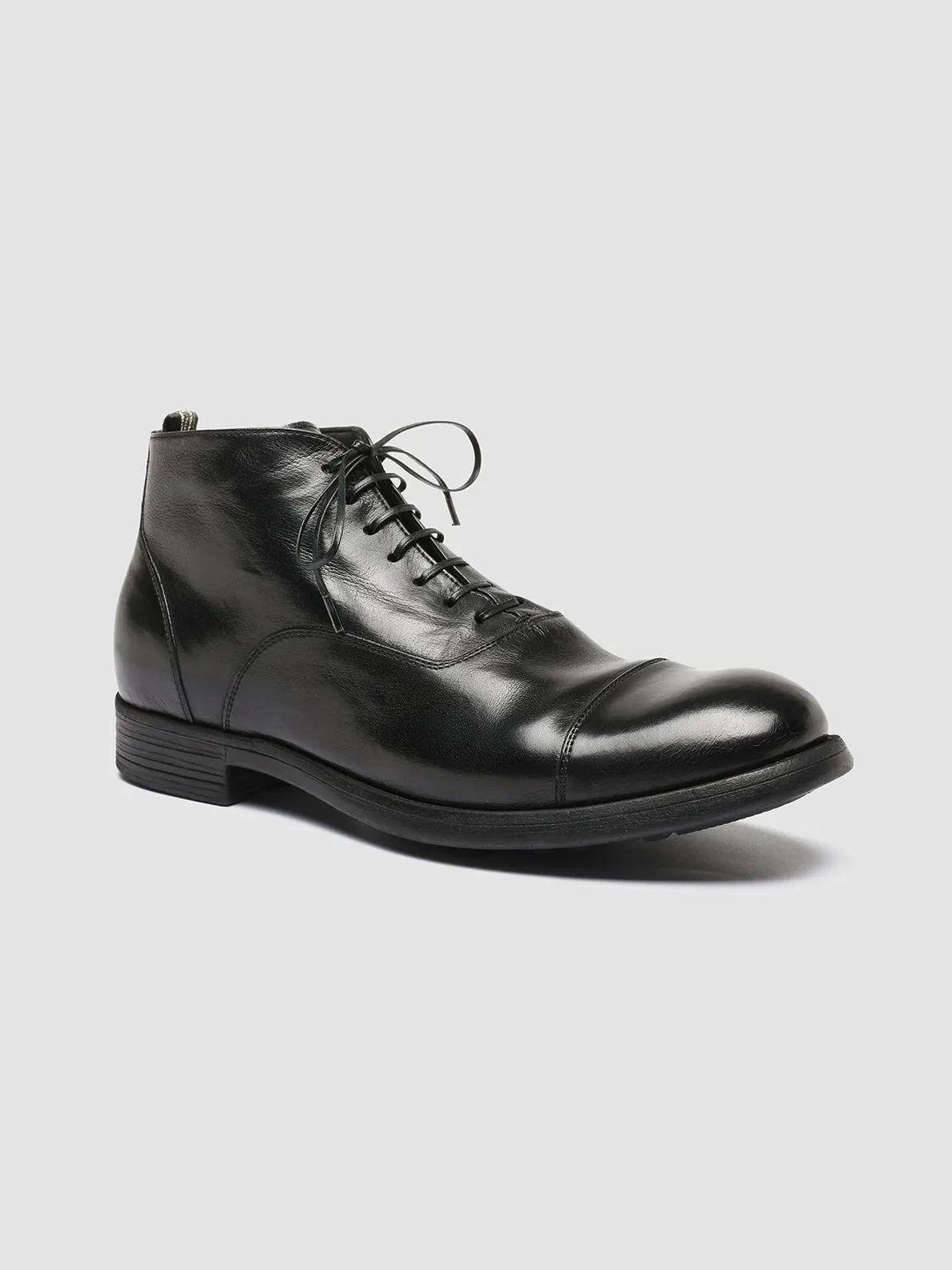 CHRONICLE 057 - Black Leather Lace Up Boots