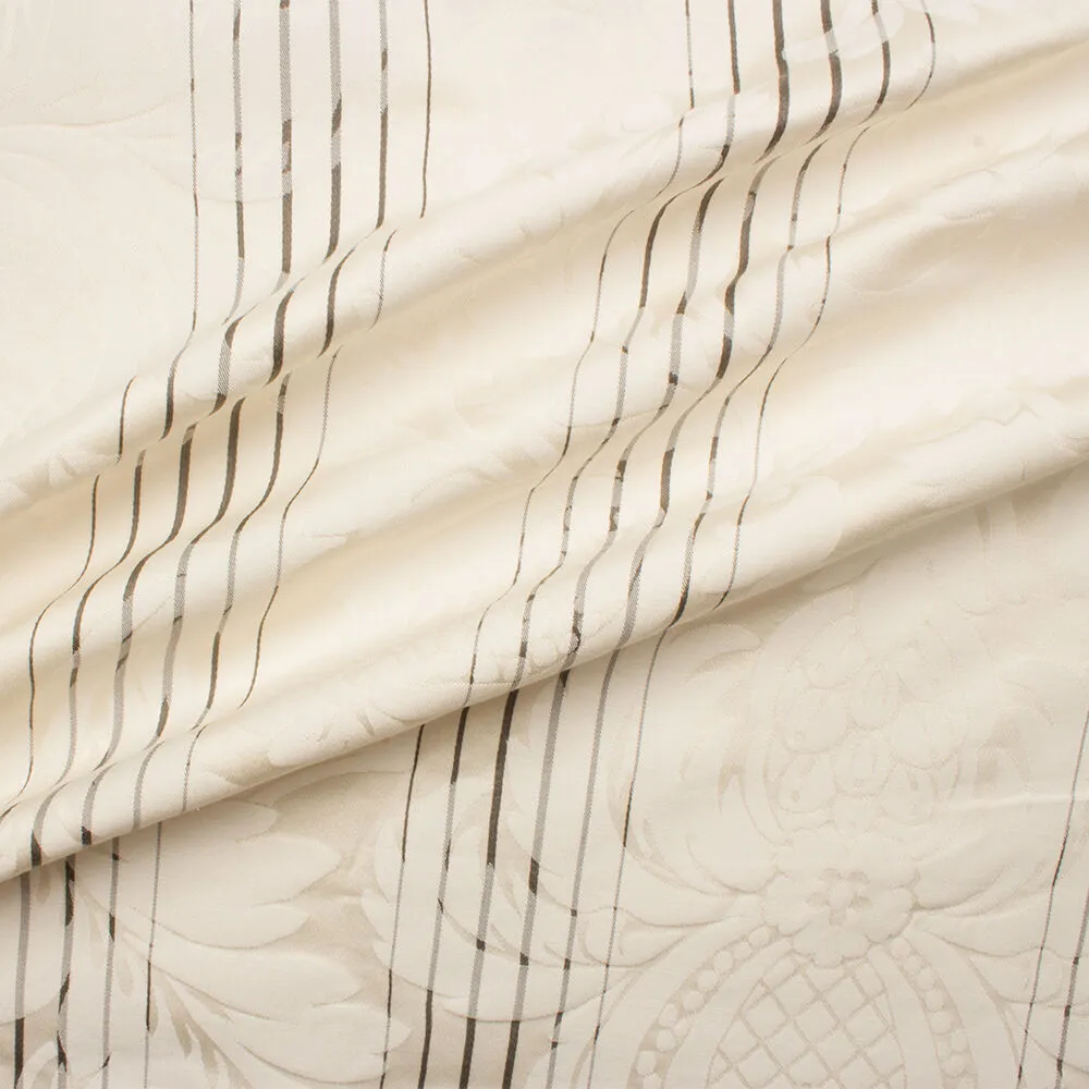 Cream Cotton Blend Jacquard