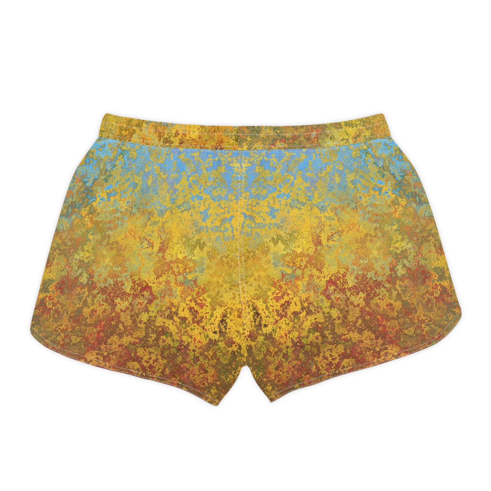 Gold and blue spots - Inovax Women's Casual Shorts