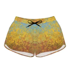 Gold and blue spots - Inovax Women's Casual Shorts