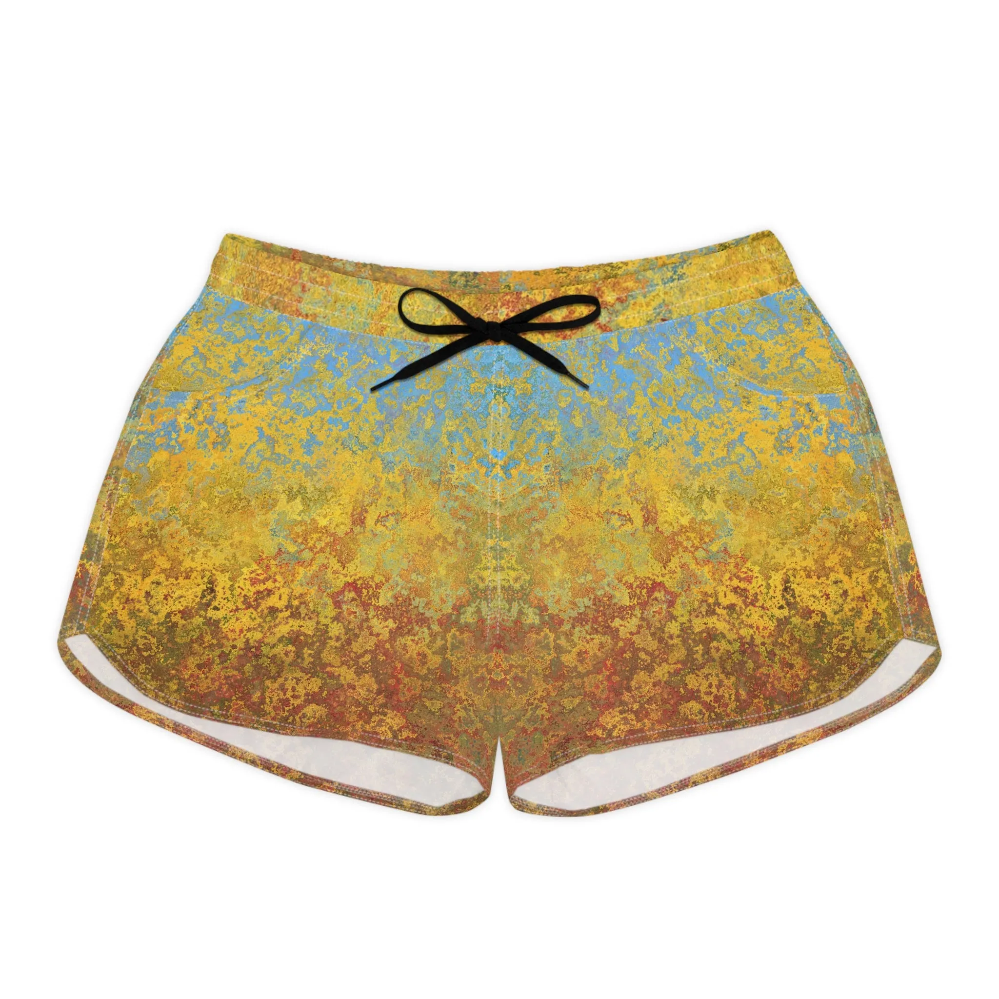 Gold and blue spots - Inovax Women's Casual Shorts