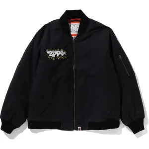 GRAFFITI BOMBER JACKET RELAXED FIT MENS