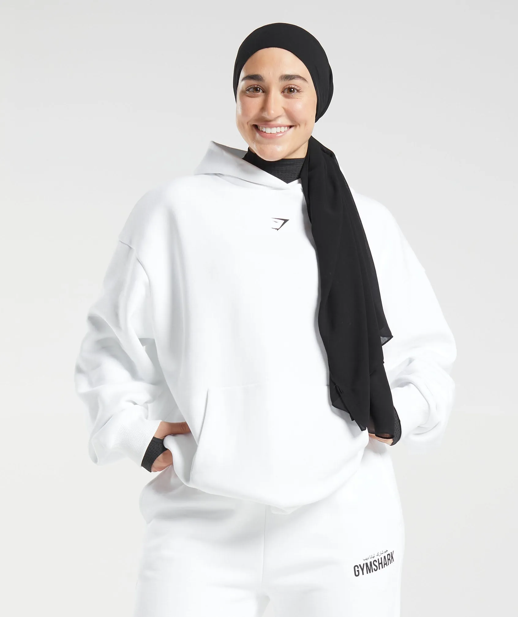 GS x Leana Deeb Oversized Hoodie - White