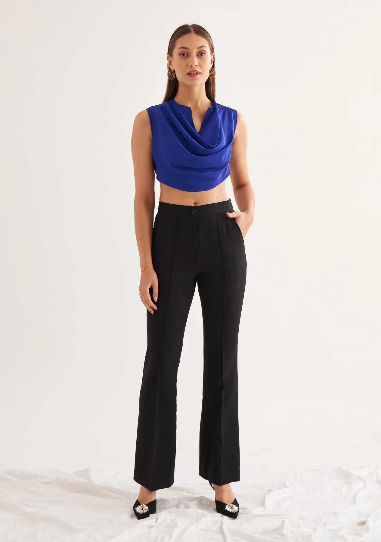 High rise Women Formal Wear Trousers