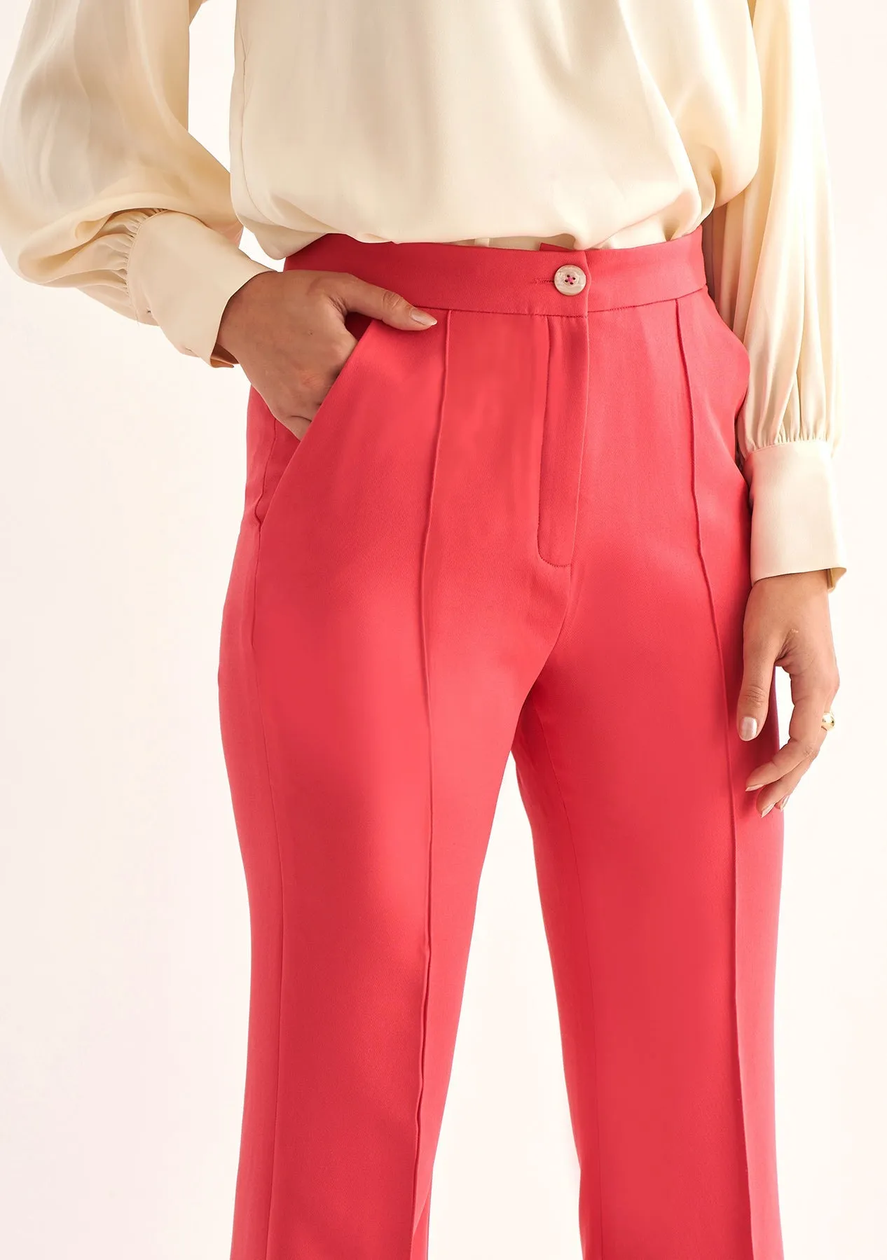 High rise Women Formal Wear Trousers