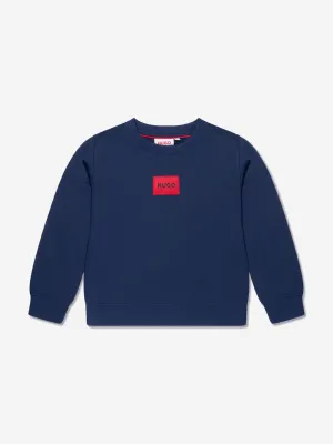 Hugo Boys Logo Sweatshirt in Blue