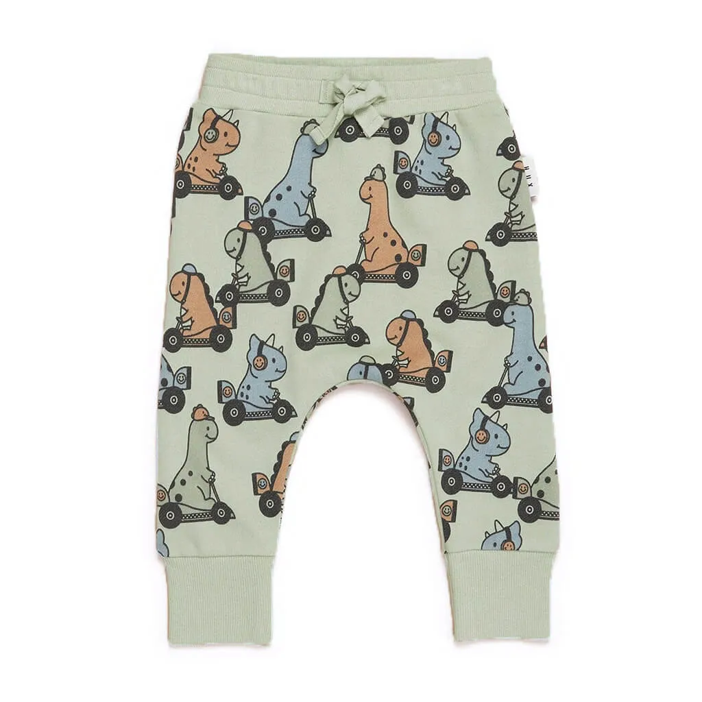 Huxbaby T-Shirt And Crotch Pant Set Dino Racer