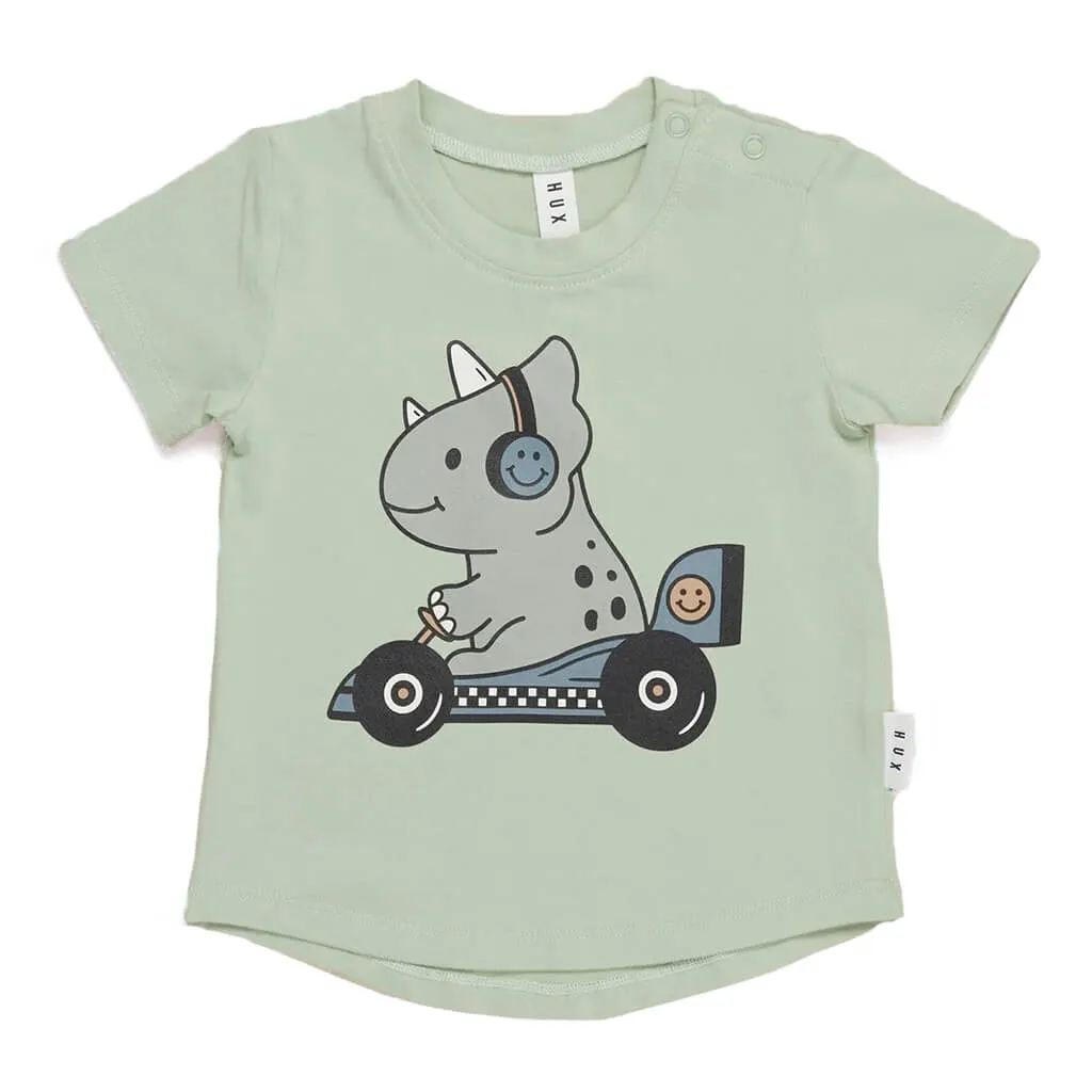 Huxbaby T-Shirt And Crotch Pant Set Dino Racer