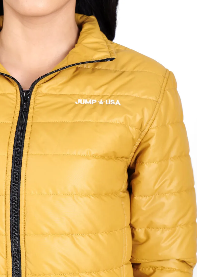 JUMP USA Women Frost Defense Mustard Quilted Jacket