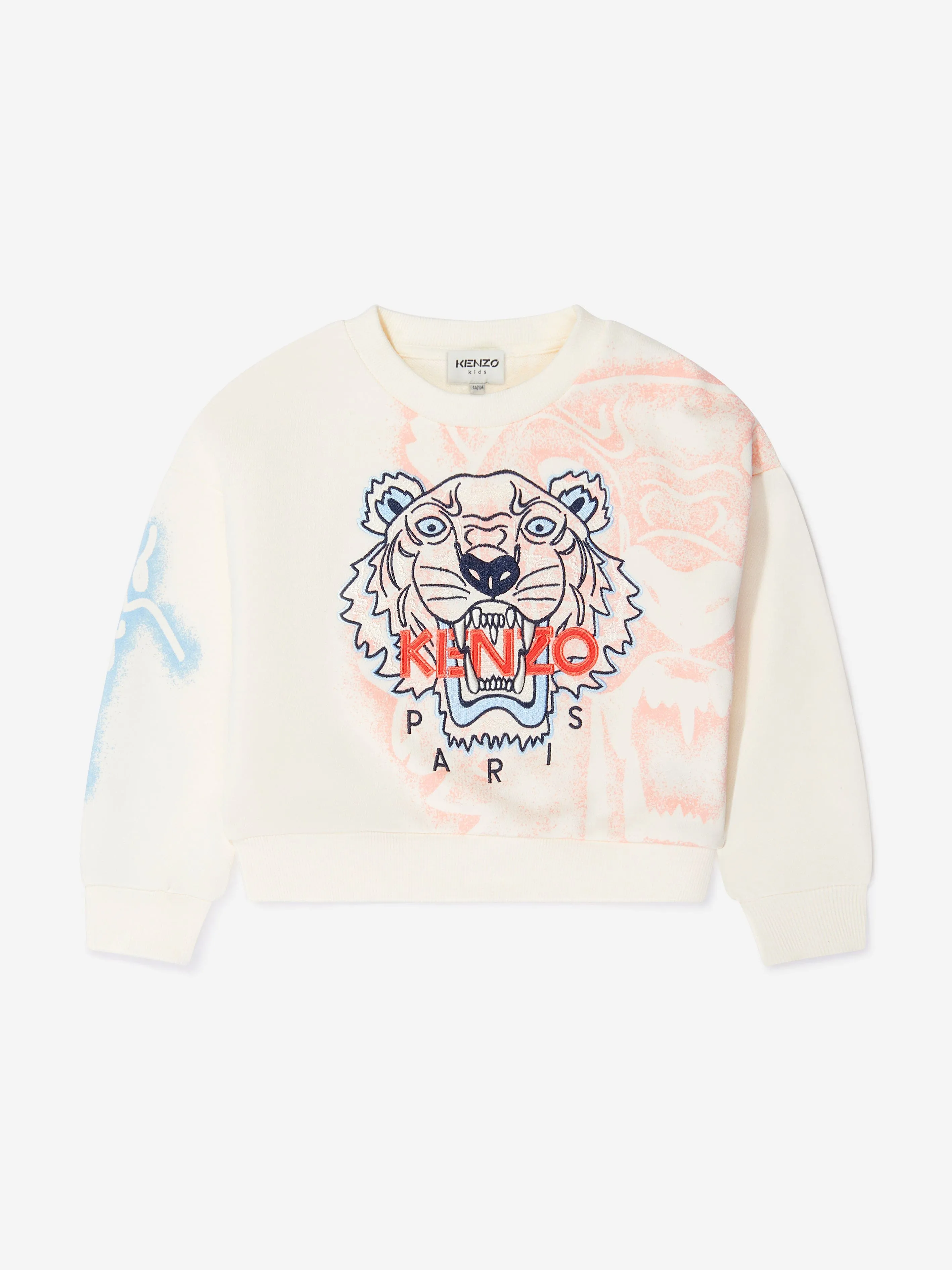 KENZO Girls Organic Cotton Tiger Sweatshirt