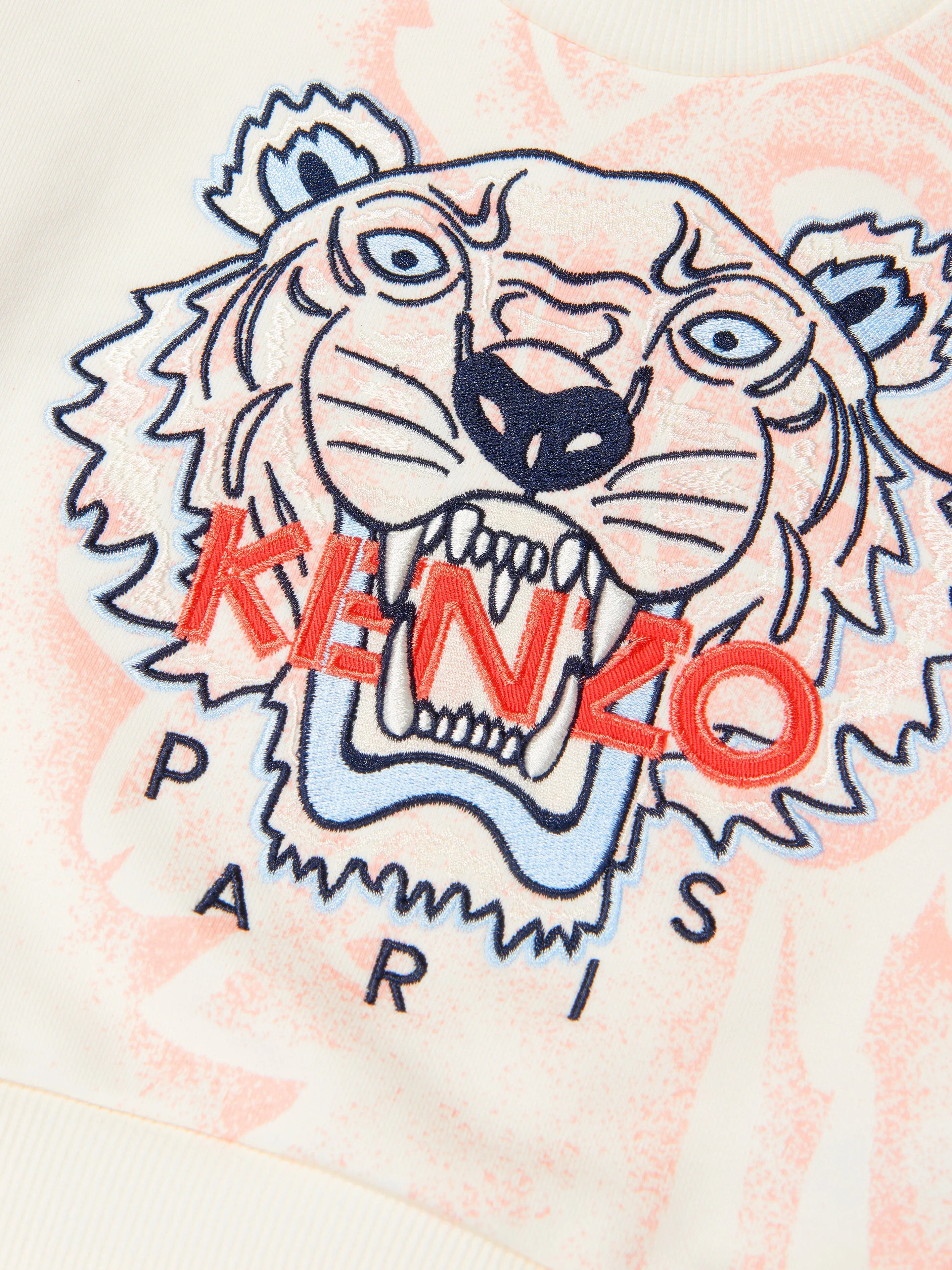 KENZO Girls Organic Cotton Tiger Sweatshirt