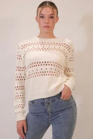 MELODY JANE KNIT SWEATER CREAM