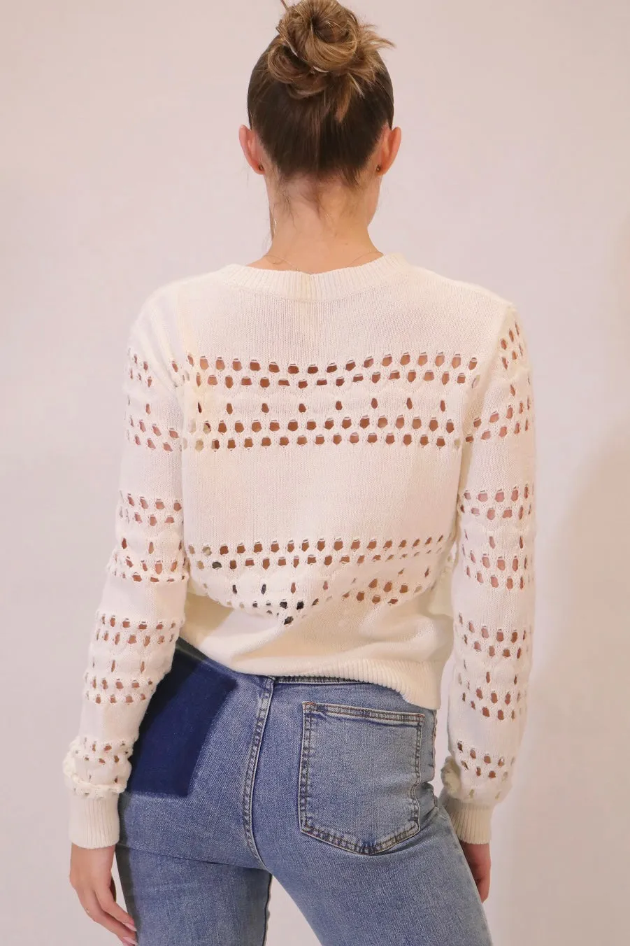 MELODY JANE KNIT SWEATER CREAM