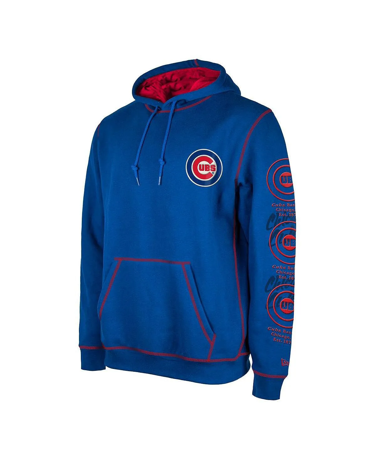 Men's hoodie royal chicago cubs team split New Era