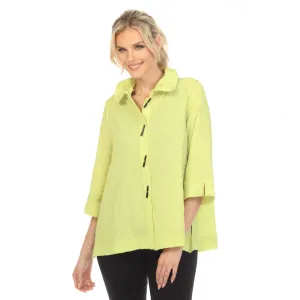 Moonlight by Y&S Blouse/Jacket in Lime - 3075SOL