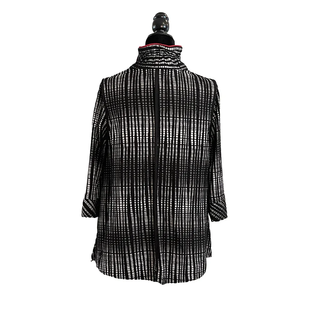 Moonlight Windowpane Button Front Jacket - 3939