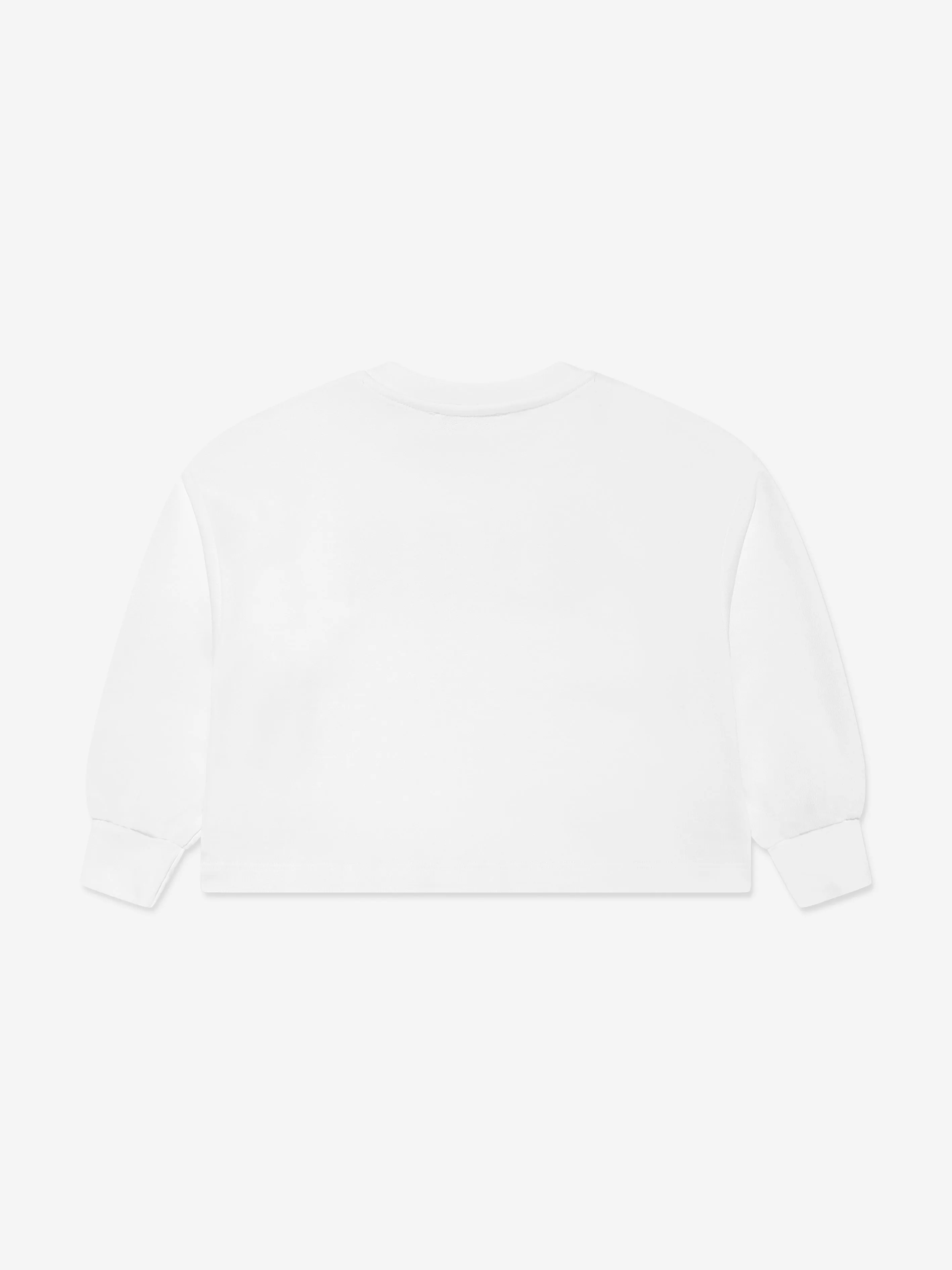 MSGM Girls Logo Sweatshirt in White