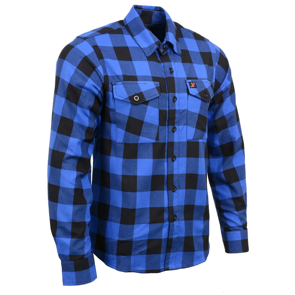 NexGen MNG11634 Men's Black and Blue Long Sleeve Cotton Flannel Shirt