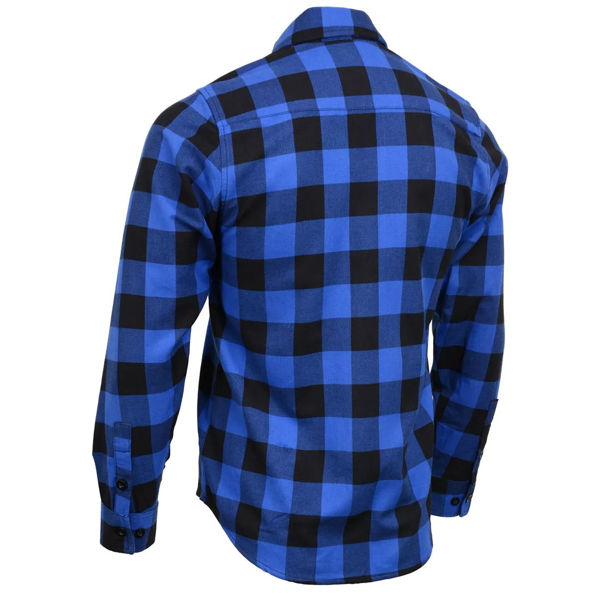 NexGen MNG11634 Men's Black and Blue Long Sleeve Cotton Flannel Shirt