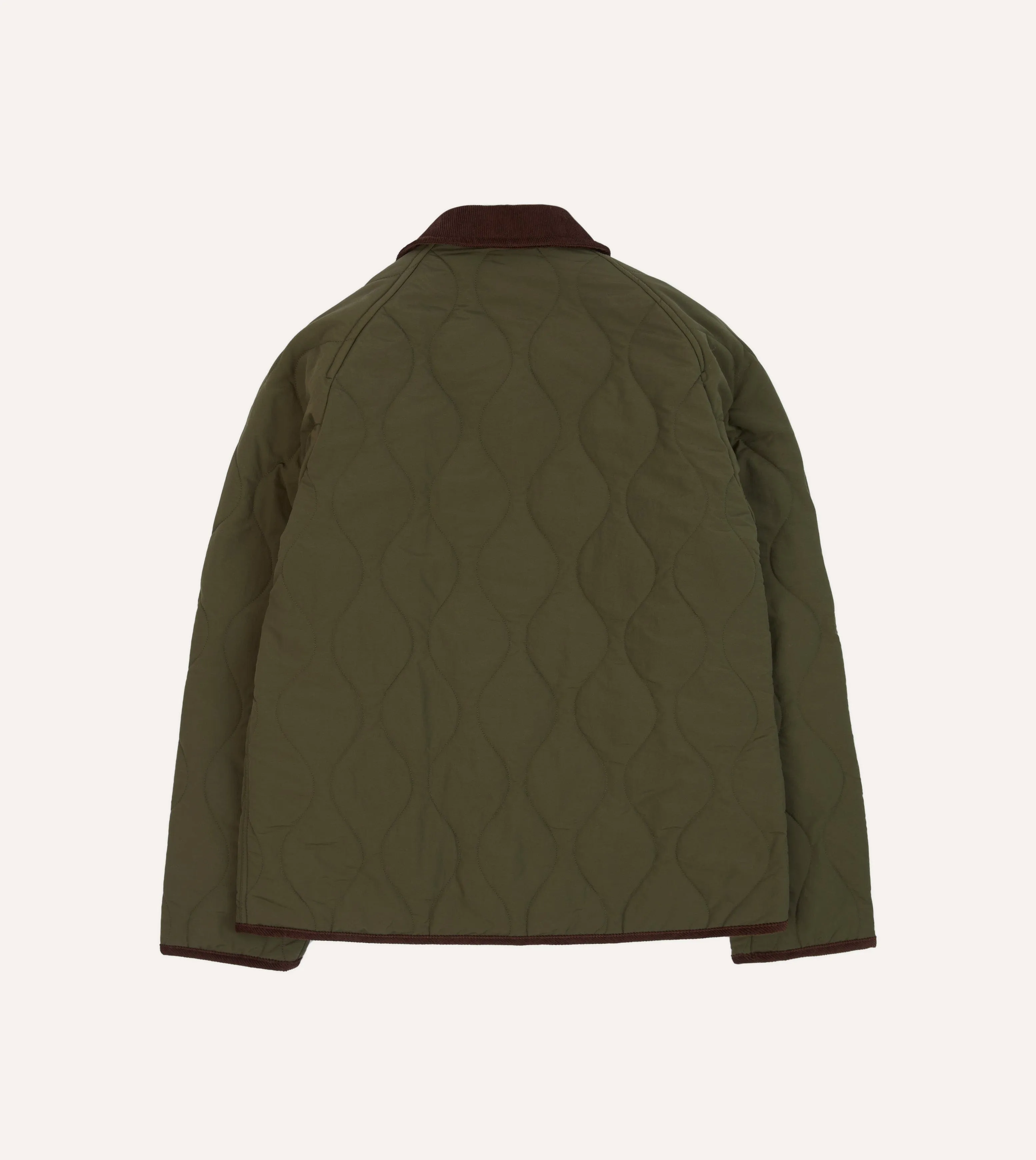 Olive Quilted Nylon Jacket