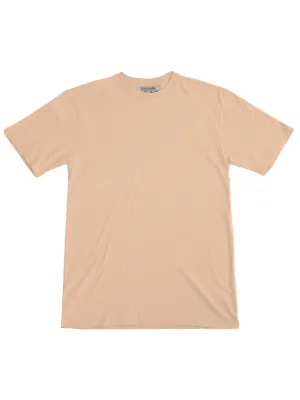 Plant Dyed Organic Oversized Tee in Tan