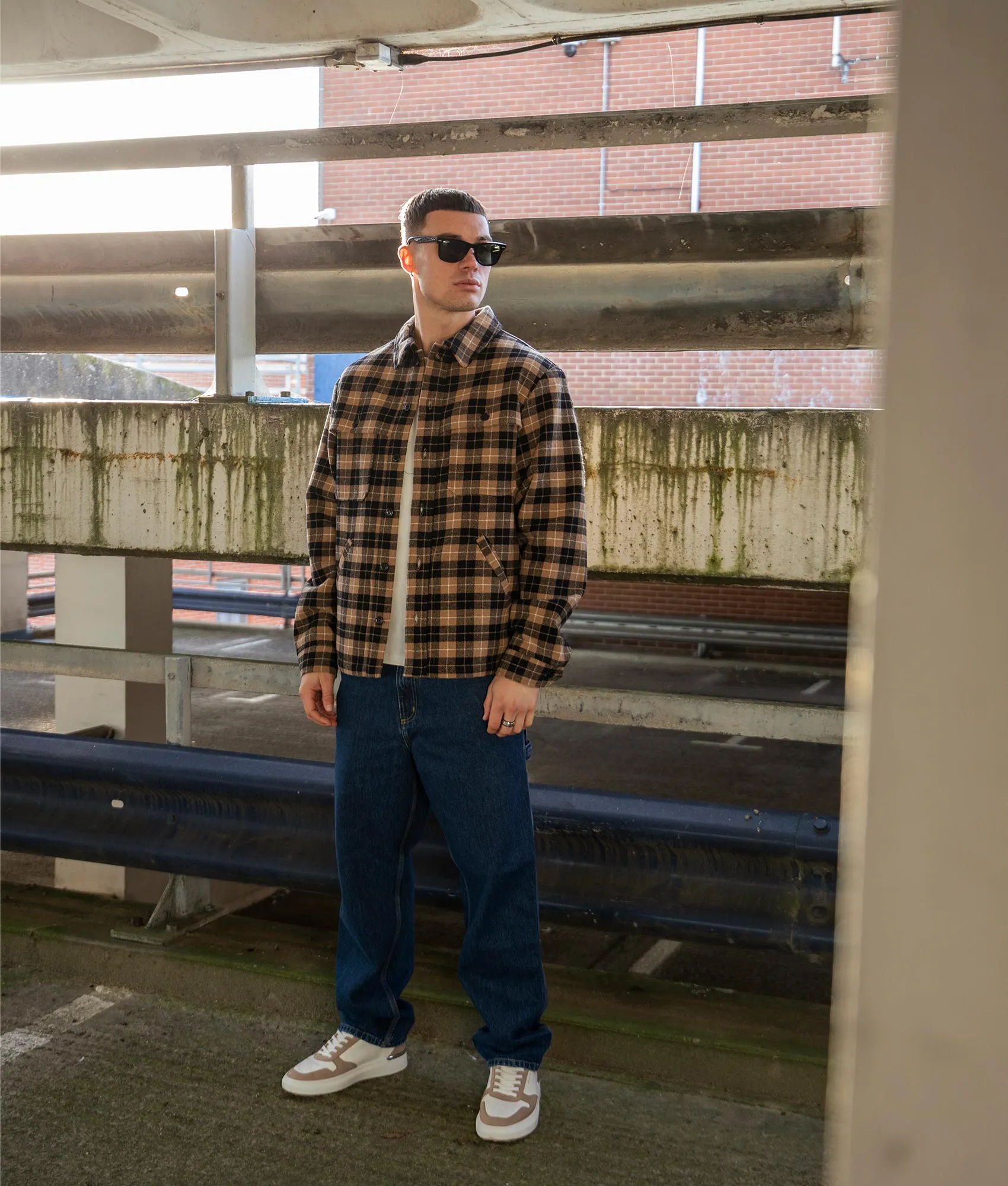 Relaxed Fit Checked Overshirt