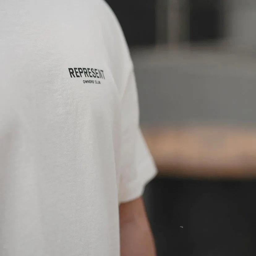 Represent Owners Club Logo Tee Flat White