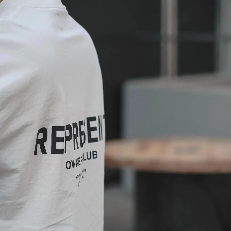 Represent Owners Club Logo Tee Flat White