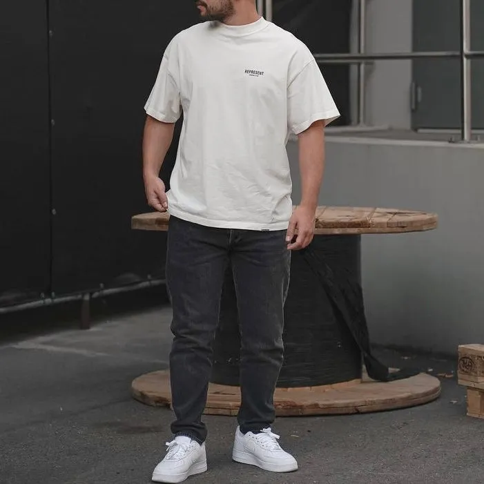 Represent Owners Club Logo Tee Flat White