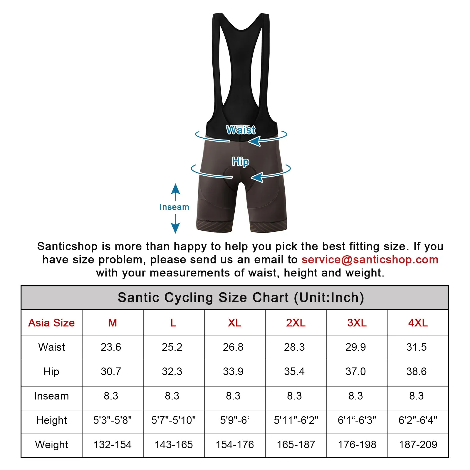 Santic Cycling Bib Shorts Men Padded With Pocket Brown