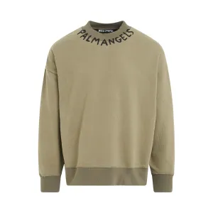 Seasonal Logo Crewneck Sweatshirt in Military/Black