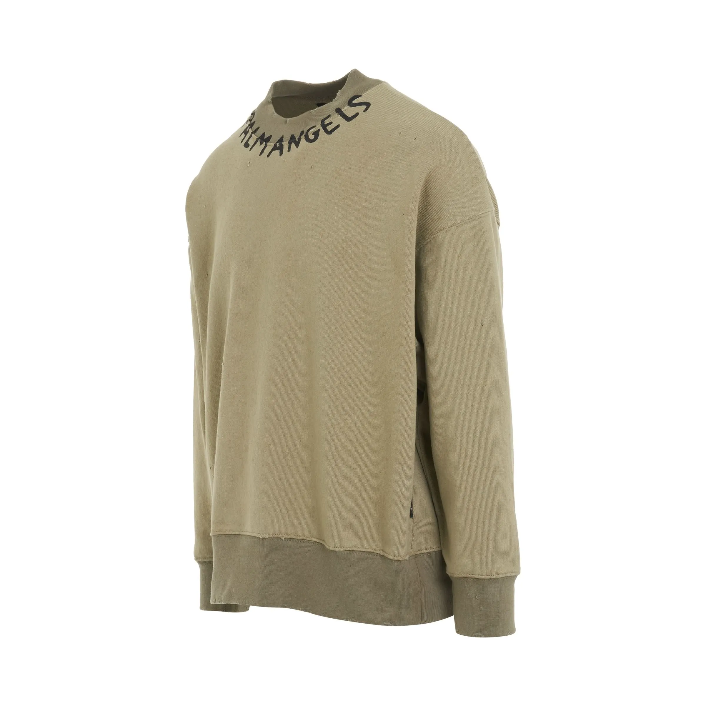 Seasonal Logo Crewneck Sweatshirt in Military/Black