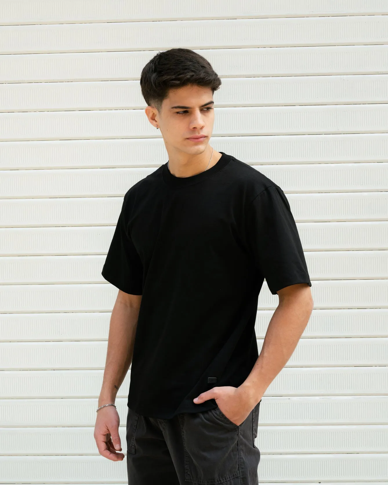 Semi Boxy Tee 20/1 - Negro