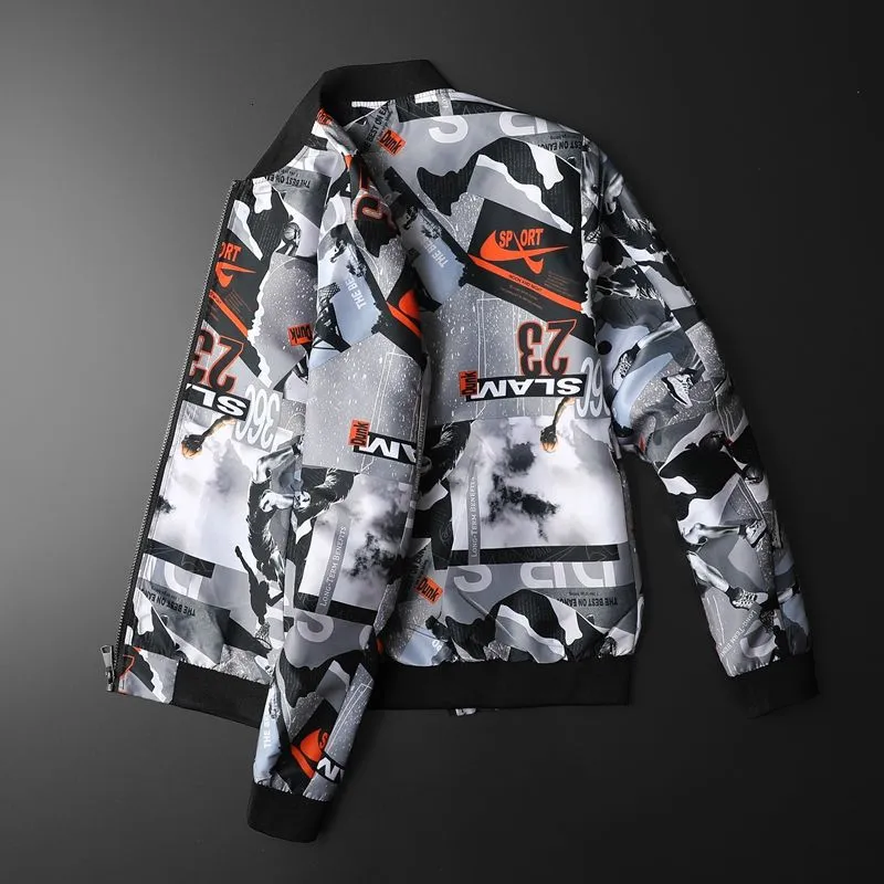 Sporty Scenes Printed Bomber Jacket