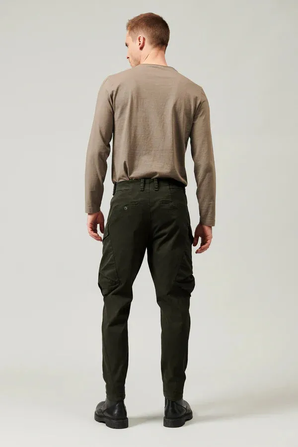 Stretch cargo regular-fit pant - Musk