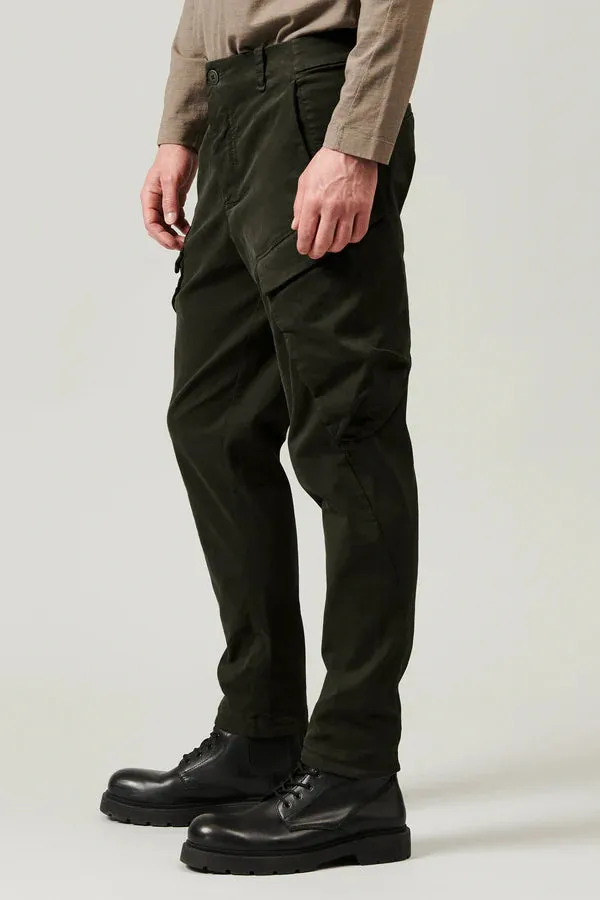 Stretch cargo regular-fit pant - Musk