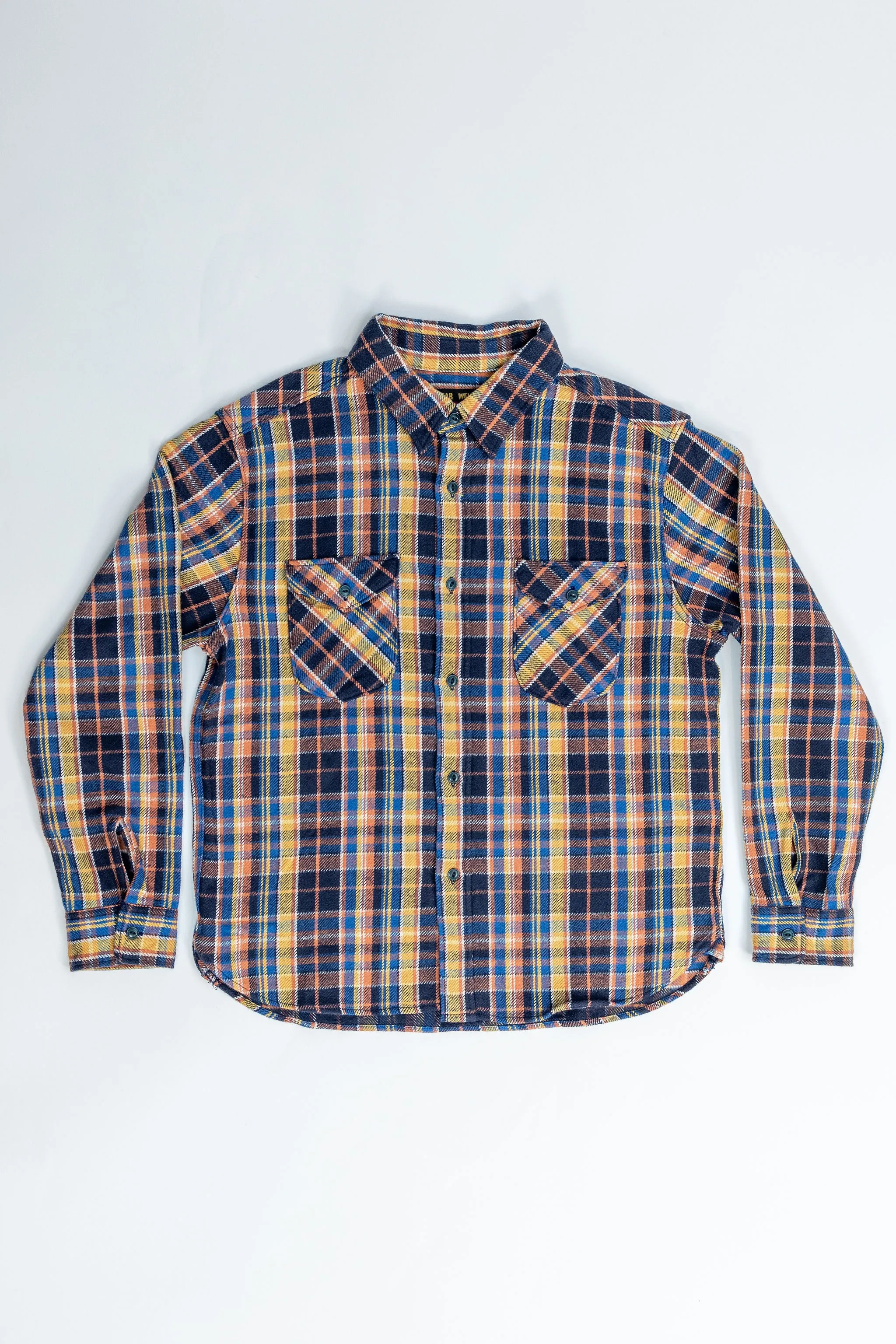 UES 502452 Heavy Flannel Shirt - Blue