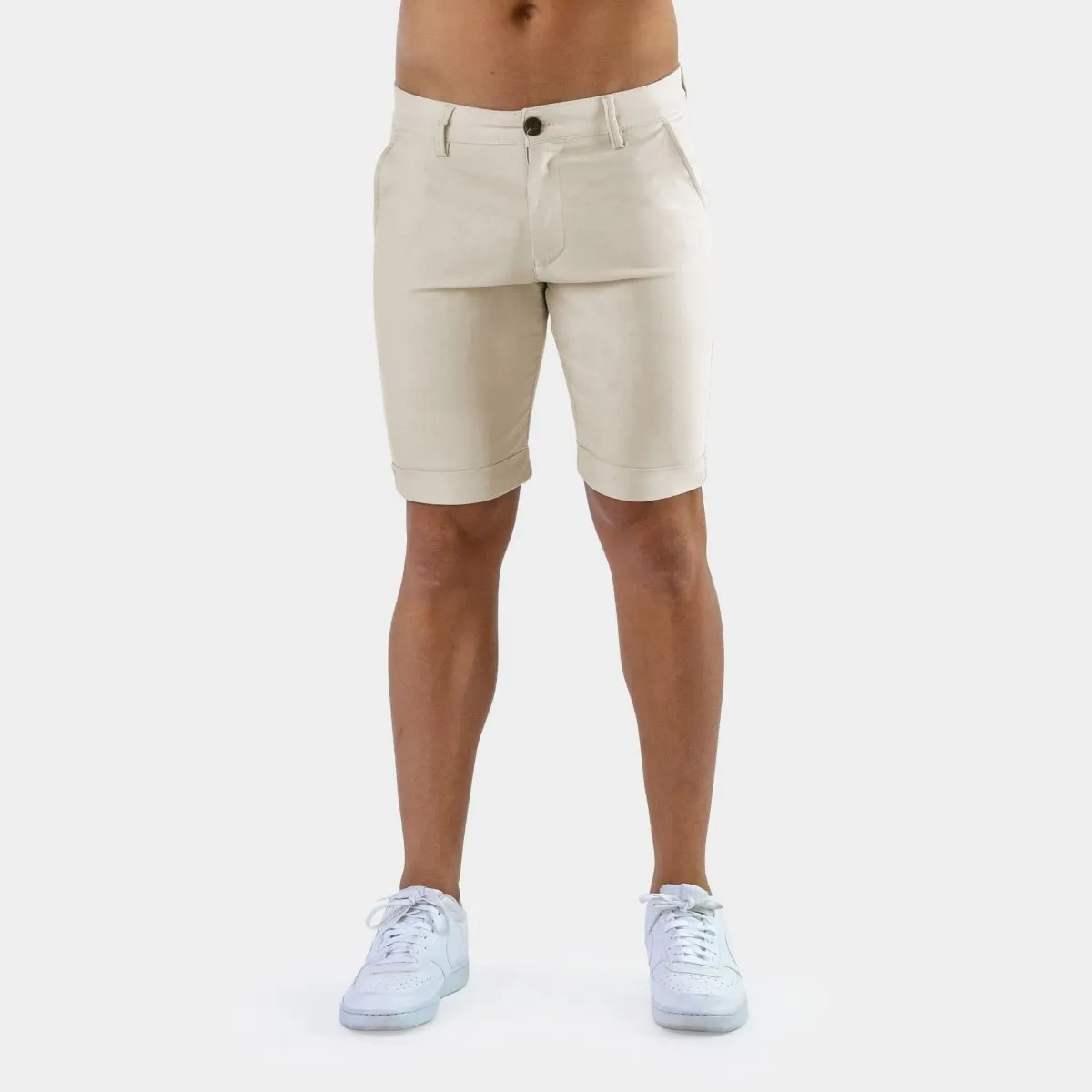 Ultra-Stretch 9” Chino Shorts - Cream