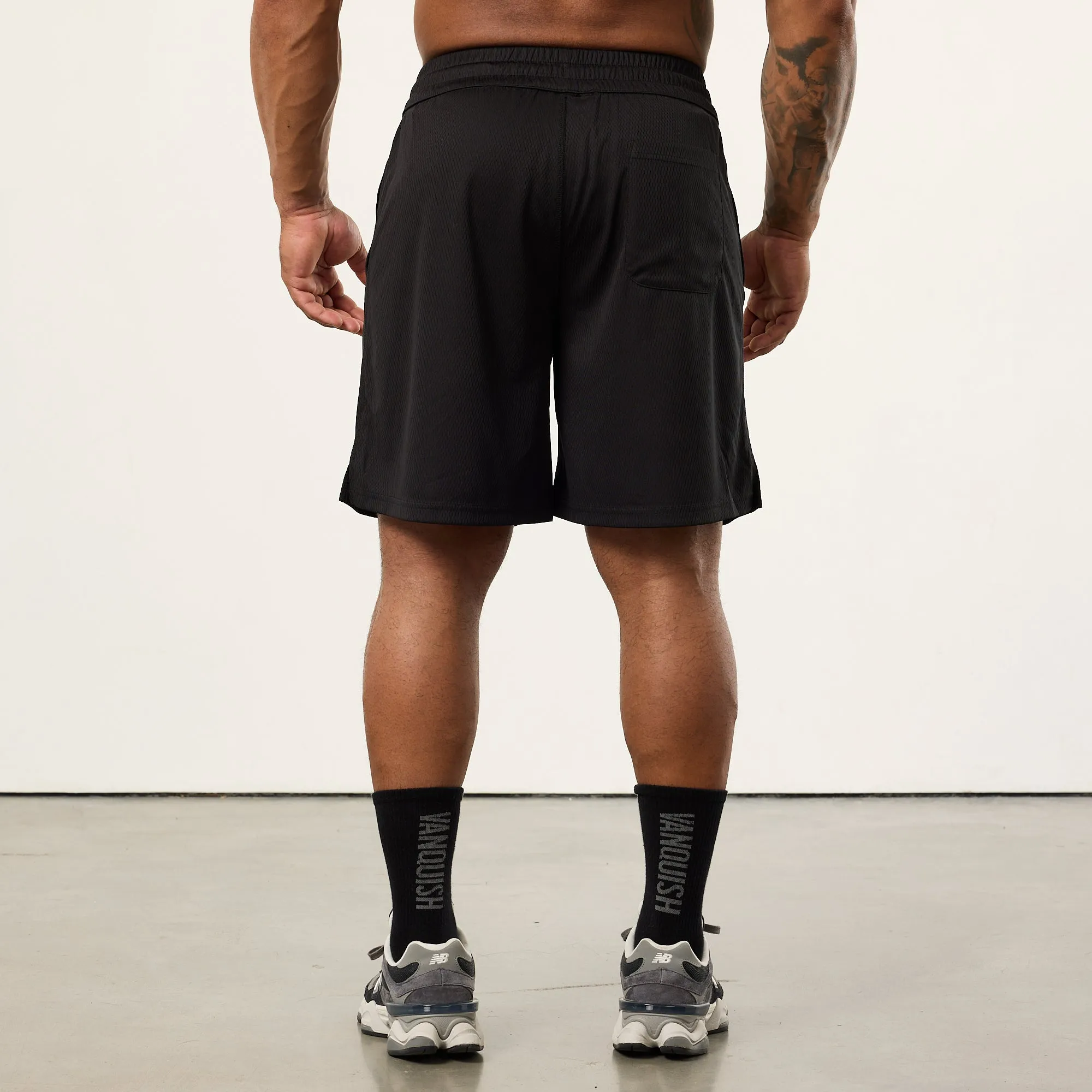 Vanquish Bodybuilding Black Mesh Shorts